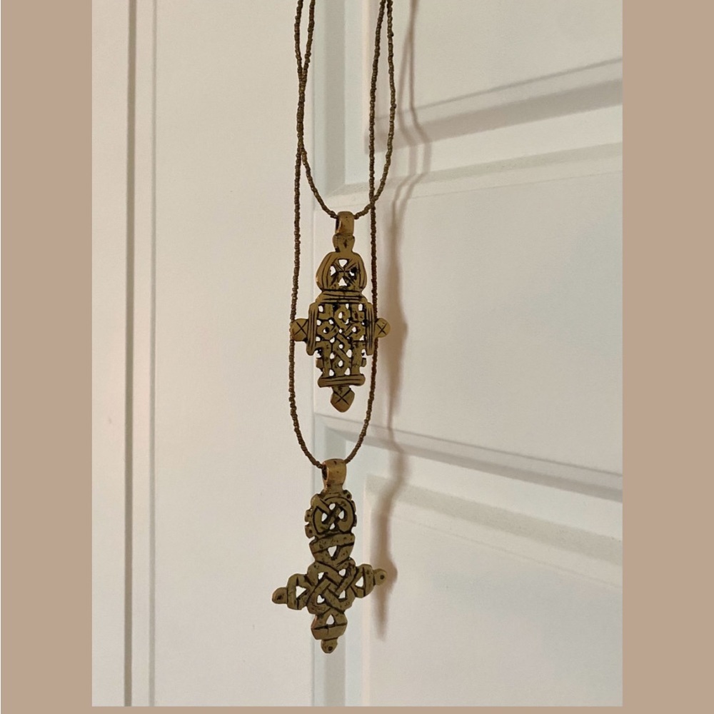 Akola Project Double Cross Necklace